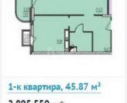1-комнатная квартира площадью 45.9 кв.м, улица Жирохова, 3 | цена 2 895 550 руб. | www.metrprice.ru