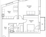 2-комнатная квартира площадью 74 кв.м, Шелепихинская набережная, влд 34, корп.2 | цена 22 334 200 руб. | www.metrprice.ru