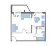 1-комнатная квартира площадью 42.8 кв.м, Шестая улица, 15 | цена 3 328 537 руб. | www.metrprice.ru