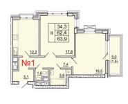 2-комнатная квартира площадью 63.9 кв.м, Рогожский Вал ул, 11 | цена 21 370 000 руб. | www.metrprice.ru