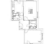 2-комнатная квартира площадью 56.22 кв.м, 2-я Муравская | цена 7 848 761 руб. | www.metrprice.ru