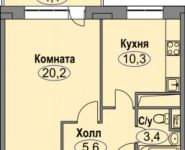 1-комнатная квартира площадью 43 кв.м, Дружбы ул. (Западный мкр), 6АС1 | цена 3 500 000 руб. | www.metrprice.ru