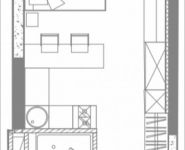 1-комнатная квартира площадью 26.43 кв.м, 1-я улица Леонова, 1 | цена 4 447 878 руб. | www.metrprice.ru