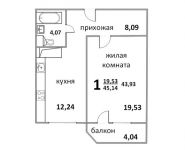 1-комнатная квартира площадью 45 кв.м, Народная ул., 23 | цена 3 221 824 руб. | www.metrprice.ru