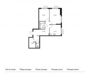 2-комнатная квартира площадью 66.54 кв.м, Лобненская ул, 13Б | цена 10 154 004 руб. | www.metrprice.ru