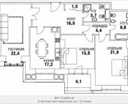 3-комнатная квартира площадью 116 кв.м, Верхняя, 34, корп.1 | цена 50 300 600 руб. | www.metrprice.ru