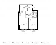 1-комнатная квартира площадью 53.7 кв.м, Институтская 2-я ул, 6к4 | цена 9 263 250 руб. | www.metrprice.ru