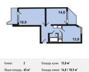 2-комнатная квартира площадью 65 кв.м, Вертолётчиков ул, 4к6 | цена 6 662 500 руб. | www.metrprice.ru