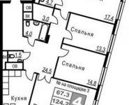 4-комнатная квартира площадью 124 кв.м, Электролитный пр., ВЛ16К5 | цена 27 966 735 руб. | www.metrprice.ru