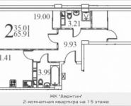 2-комнатная квартира площадью 65 кв.м, Железнодорожная ул. | цена 4 401 931 руб. | www.metrprice.ru