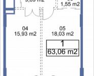 1-комнатная квартира площадью 63.06 кв.м, Кудрявцева, IV | цена 7 275 405 руб. | www.metrprice.ru