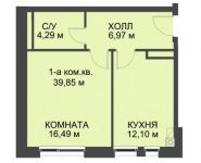 1-комнатная квартира площадью 37.11 кв.м, Голландский квартал микрорайон, д.23 | цена 2 968 000 руб. | www.metrprice.ru