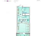 1-комнатная квартира площадью 27.7 кв.м,  | цена 2 548 400 руб. | www.metrprice.ru