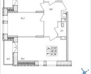 2-комнатная квартира площадью 61.3 кв.м, Дружбы, 39 | цена 5 394 400 руб. | www.metrprice.ru