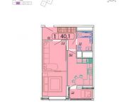 1-комнатная квартира площадью 40.1 кв.м,  | цена 3 528 800 руб. | www.metrprice.ru