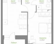 1-комнатная квартира площадью 35.86 кв.м, Володарское шоссе, 8 | цена 2 954 720 руб. | www.metrprice.ru