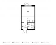 1-комнатная квартира площадью 19.8 кв.м,  | цена 2 546 280 руб. | www.metrprice.ru