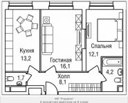 2-комнатная квартира площадью 56 кв.м, 3-й Силикатный проезд, вл. 4, корп. 2 | цена 10 366 655 руб. | www.metrprice.ru