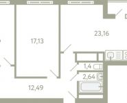 3-комнатная квартира площадью 76.2 кв.м, Березовая ул., 20 | цена 5 332 553 руб. | www.metrprice.ru
