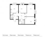 3-комнатная квартира площадью 73.6 кв.м, Георгиевский пр-кт, 33к4 | цена 10 281 920 руб. | www.metrprice.ru