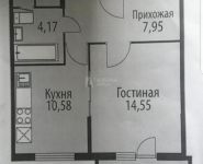 1-комнатная квартира площадью 38.5 кв.м,  | цена 5 600 000 руб. | www.metrprice.ru