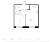 1-комнатная квартира площадью 39.2 кв.м, Ильменский проезд, 17к1 | цена 7 981 120 руб. | www.metrprice.ru