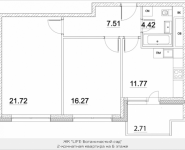 2-комнатная квартира площадью 64.4 кв.м, Лазоревый пр., 3 | цена 14 564 124 руб. | www.metrprice.ru