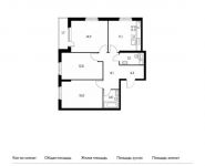 3-комнатная квартира площадью 75.7 кв.м,  | цена 9 394 370 руб. | www.metrprice.ru