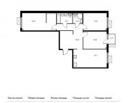 3-комнатная квартира площадью 89.9 кв.м, Поляны ул, 5Ак2 | цена 12 415 190 руб. | www.metrprice.ru