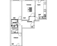 3-комнатная квартира площадью 72.45 кв.м, 2-я Муравская | цена 9 347 788 руб. | www.metrprice.ru