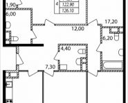 4-комнатная квартира площадью 128 кв.м, 1-я Мясниковская улица, вл2 | цена 26 442 599 руб. | www.metrprice.ru