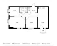 3-комнатная квартира площадью 80.55 кв.м, Складочная ул, 6к1 | цена 15 892 515 руб. | www.metrprice.ru