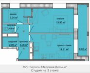 2-комнатная квартира площадью 45.3 кв.м, Октябрьская ул., 3 | цена 4 348 480 руб. | www.metrprice.ru