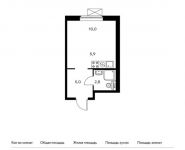 1-комнатная квартира площадью 23.7 кв.м,  | цена 2 637 810 руб. | www.metrprice.ru