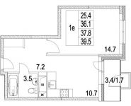 2-комнатная квартира площадью 69 кв.м, 2-я Муравская | цена 8 902 656 руб. | www.metrprice.ru
