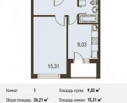 1-комнатная квартира площадью 0 кв.м, Вельяминовская ул. | цена 2 292 093 руб. | www.metrprice.ru