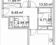 2-комнатная квартира площадью 69.2 кв.м, Лазоревый пр., 3 | цена 16 108 099 руб. | www.metrprice.ru