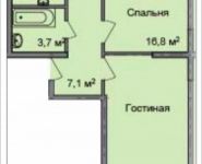 2-комнатная квартира площадью 62.39 кв.м, Чечерский проезд, 126 | цена 7 140 722 руб. | www.metrprice.ru
