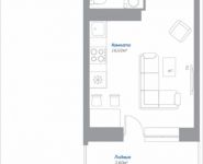 1-комнатная квартира площадью 24.46 кв.м, Новорязанское шоссе, 11, корп.11 | цена 1 975 903 руб. | www.metrprice.ru