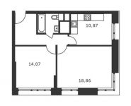 2-комнатная квартира площадью 56 кв.м,  | цена 7 454 189 руб. | www.metrprice.ru