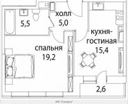 1-комнатная квартира площадью 47 кв.м, Золоторожский Вал, 11, стр. 9, корп.7 | цена 9 475 200 руб. | www.metrprice.ru