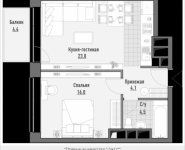 1-комнатная квартира площадью 48.45 кв.м, 1-я Ямская, 8 | цена 12 720 000 руб. | www.metrprice.ru