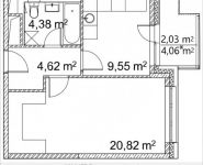 1-комнатная квартира площадью 40.99 кв.м, Лазоревый пр., 3 | цена 9 450 408 руб. | www.metrprice.ru