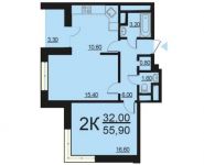 2-комнатная квартира площадью 55 кв.м, Внутренний пр., 8С3 | цена 11 683 100 руб. | www.metrprice.ru