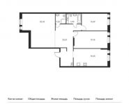 3-комнатная квартира площадью 117.94 кв.м, Сельскохозяйственная ул, 35к6 | цена 18 563 756 руб. | www.metrprice.ru