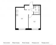 1-комнатная квартира площадью 40.1 кв.м,  | цена 3 817 520 руб. | www.metrprice.ru