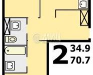 2-комнатная квартира площадью 70.7 кв.м, Челобитьевское ш., 1БК1 | цена 5 769 120 руб. | www.metrprice.ru