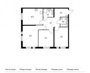 3-комнатная квартира площадью 82.7 кв.м, | цена 9 287 210 руб. | www.metrprice.ru