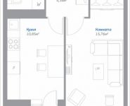 1-комнатная квартира площадью 37 кв.м, Новорязанское шоссе, 9, корп.9 | цена 3 015 241 руб. | www.metrprice.ru