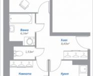 2-комнатная квартира площадью 54.99 кв.м, Новорязанское шоссе, 11, корп.11 | цена 4 020 648 руб. | www.metrprice.ru